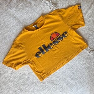Ellesse Mustard Yellow Cropped Tee
